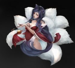 Ahri by 阿扯扯扯 HD 4k 6k Wallpaper Background Fan Art Artwork League of Legends lol