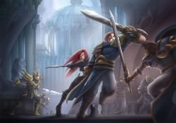 Garen & Katarina by VegaColors (2) HD Wallpaper Fan Art Artwork League of Legends lol