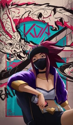 K/DA Akali by SG-摩根 (2) HD Wallpaper Background Fan Art Artwork League of Legends lol