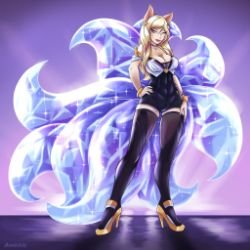 K/DA Ahri by Ambris HD Wallpaper Background Fan Art Artwork League of Legends lol