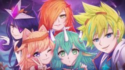 Star Guardian Syndra, Ahri, Miss Fortune, Soraka & Ezreal by Xyrise HD Wallpaper Background Fan Art Artwork League of Legends lol