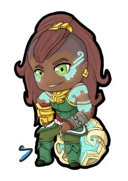 Chibi Illaoi by I-see-no-Bottle HD Wallpaper Fan Art Artwork League of Legends lol (2)