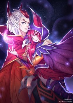 Xayah & Rakan by Mage萌纸 HD Wallpaper Fan Art Artwork League of Legends lol