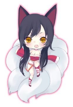 Chibi Ahri by つなこーん League of Legends Artwork Wallpaper lol Fan Art