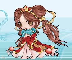 Chibi Guqin Sona by 未芽 HD Wallpaper Fan Art Artwork League of Legends lol