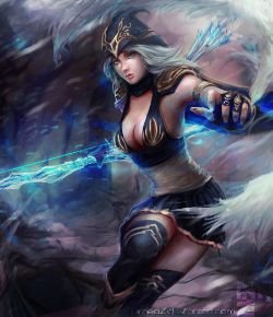 Ashe by AimedZ HD Wallpaper Fan Art Artwork League of Legends lol