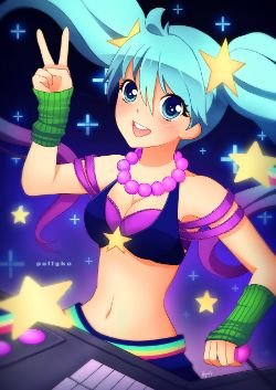 Arcade Sona by Puffyko HD Wallpaper Fan Art Artwork League of Legends lol