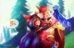 Xayah & Rakan by Hilent HD Wallpaper Fan Art Artwork League of Legends lol