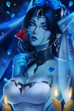 Ghost Bride Morgana by OlchaS HD Wallpaper Background Fan Art Artwork League of Legends lol