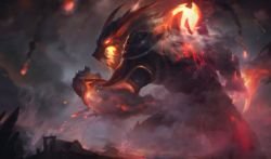 Firefang Warwick Splash Art Update HD 4k Wallpaper Background Official Art Artwork League of Legends lol