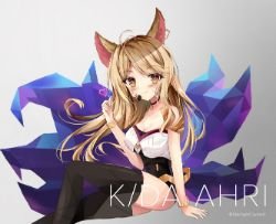 K/DA Ahri by StarlightCrystalz HD Wallpaper Background Fan Art Artwork League of Legends lol