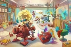 Heimerdinger, Corki, Blitzcrank & Caitlyn by RinTheYordle HD 4k Wallpaper Fan Art Artwork League of Legends lol