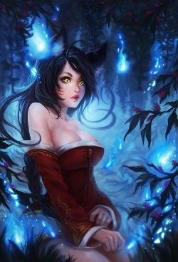 Ahri by Beez-knees League of Legends Artwork Wallpaper lol