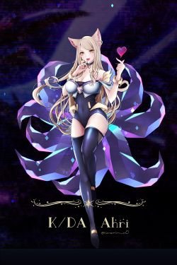 K/DA Ahri by いおりん HD Wallpaper Background Fan Art Artwork League of Legends lol