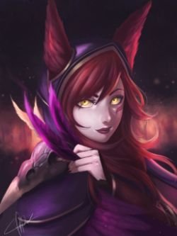 Xayah Portrait by Sinreii HD Wallpaper Fan Art Artwork League of Legends lol