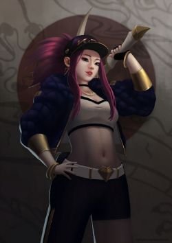K/DA Akali by Honey-Lemons HD Wallpaper Background Fan Art Artwork League of Legends lol