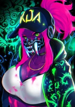 K/DA Akali by lulu-chan92 HD 4k Wallpaper Background Fan Art Artwork League of Legends lol