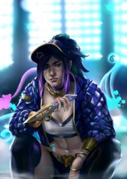 K/DA Akali by tsukasa-nega2 HD Wallpaper Background Fan Art Artwork League of Legends lol