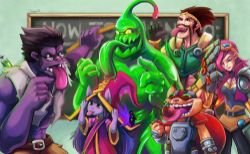Dr. Mundo, Lulu, Zac, Draven, Ziggs, Draven & Vi by RinTheYordle HD Wallpaper Fan Art Artwork League of Legends lol