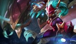 Super Galaxy Shyvana Splash Art HD 4k 6k Wallpaper Background Official Art Artwork League of Legends lol