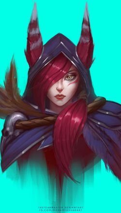 Xayah by TheFearMaster HD Wallpaper Background Fan Art Artwork League of Legends lol