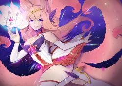 Star Guardian Ahri by LittleAsahina HD Wallpaper Background Fan Art Artwork League of Legends lol