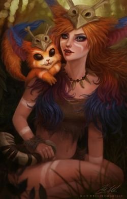 Female Gnar by Kittrix Gender Swap HD Wallpaper Fan Art Artwork League of Legends lol