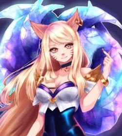 K/DA Ahri by itamichii HD Wallpaper Background Fan Art Artwork League of Legends lol