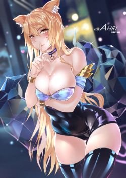 K/DA Ahri by Egoist-001 HD Wallpaper Background Fan Art Artwork League of Legends lol