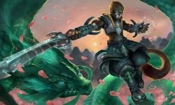 Jade Dragon Wukong by JasonTN HD Wallpaper Fan Art Artwork League of Legends lol