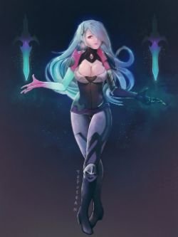 Death Sworn Katarina by tofusean HD Wallpaper Background Fan Art Artwork League of Legends lol