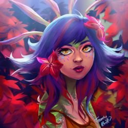 Neeko by Taunty Bird HD Wallpaper Background Fan Art Artwork League of Legends lol