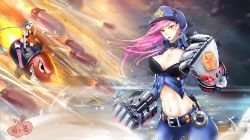 Officer Vi & Jinx by 团子酱 HD Wallpaper Fan Art Artwork League of Legends lol HD Wallpaper Fan Art Artwork League of Legends lol