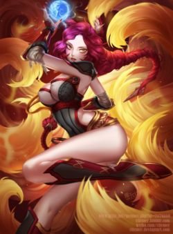 Foxfire Ahri by citemer HD Wallpaper Fan Art Artwork League of Legends lol