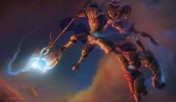 Jayce, Caitlyn & Vi by Ardinaryas HD Wallpaper Fan Art Artwork League of Legends lol