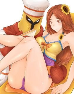 Sexy Pool Party Leona & Baker Pantheon HD Wallpaper Background Fan Art Artwork League of Legends lol