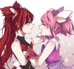 Star Guardian Jinx & Lux by 桐緒 (2) HD Wallpaper Background Fan Art Artwork League of Legends lol