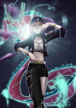 K/DA Akali by Jormun77 HD Wallpaper Background Fan Art Artwork League of Legends lol