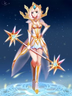 Elementalist Lux (light) by Chu HD Wallpaper Background Fan Art Artwork League of Legends lol
