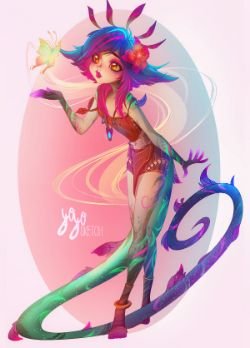 Neeko by YoYo Sketch HD Wallpaper Background Fan Art Artwork League of Legends lol
