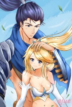 Yasuo & Janna by 阿玦shi HD Wallpaper Background Fan Art Artwork League of Legends lol