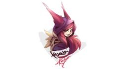 Xayah Portrait by ZackArgunov HD Wallpaper Fan Art Artwork League of Legends lol