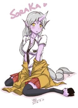 School Girl Soraka (Academy) by 白い梅 HD Wallpaper Fan Art Artwork League of Legends lol