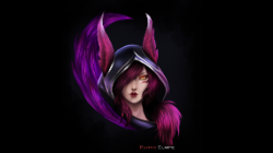 Xayah Portrait by Beatriz12 HD Wallpaper Fan Art Artwork League of Legends lol