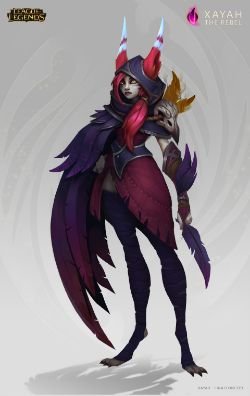 Xayah Concept (Final) by Daniel Orive HD Wallpaper Official Artwork League of Legends lol