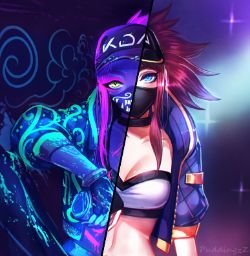 K/DA Akali by PuddingzZ HD Wallpaper Background Fan Art Artwork League of Legends lol