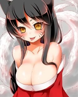 Sexy Ahri by 秋城鬼子（あきしろきこ） (2) League of Legends Fan Art Artwork Wallpaper lol