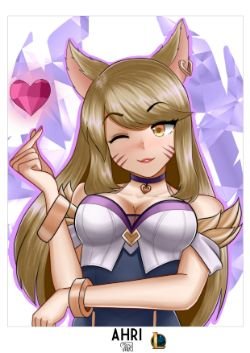 K/DA Ahri by paddlepan HD Wallpaper Background Fan Art Artwork League of Legends lol