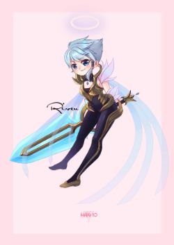 Dawnbringer Riven by HAN-10 HD Wallpaper Background Fan Art Artwork League of Legends lol (2)