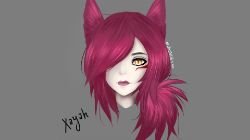 Xayah Portrait by Yubliss HD Wallpaper Fan Art Artwork League of Legends lol